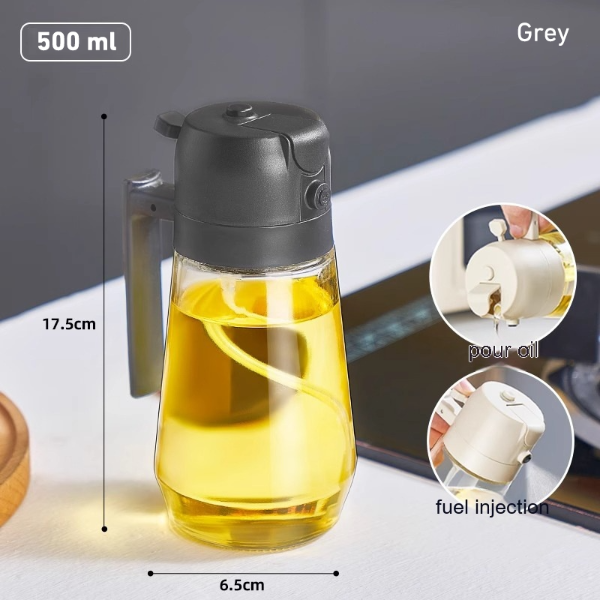 2-in-1 Oil Sprayer & Dispenser Bottle