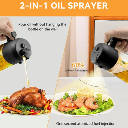 2-in-1 Oil Sprayer & Dispenser Bottle