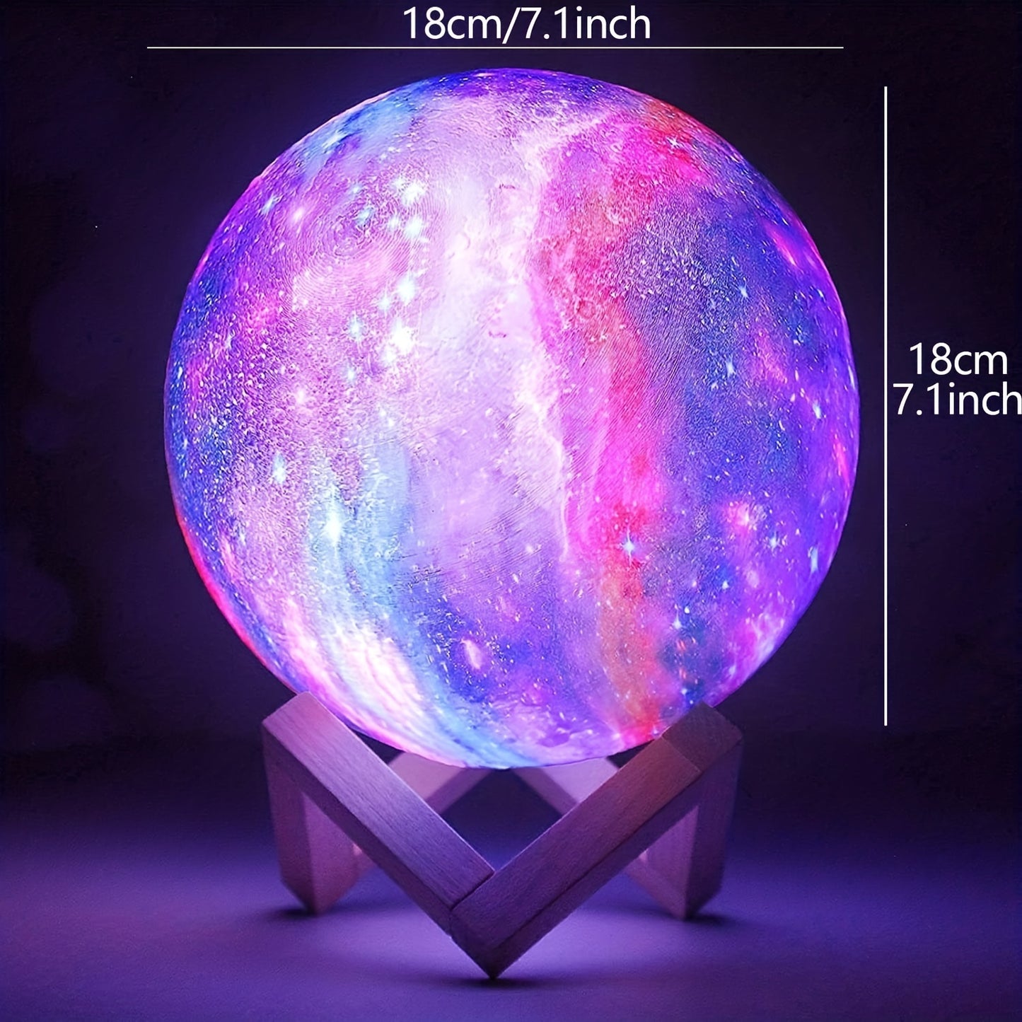 3D Printing Galaxy Moonlight LED Night Lamp - Ordexe