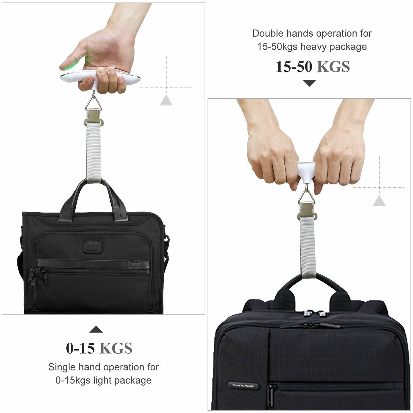 Portable LCD Digital Luggage Weight Scales - 50kg 110lb - Ordexe