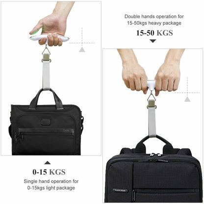 Portable LCD Digital Luggage Weight Scales - 50kg 110lb - Ordexe