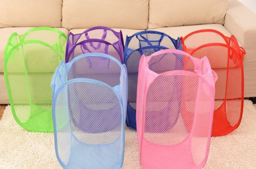 Mesh Cloth Color Clothes Basket - Ordexe