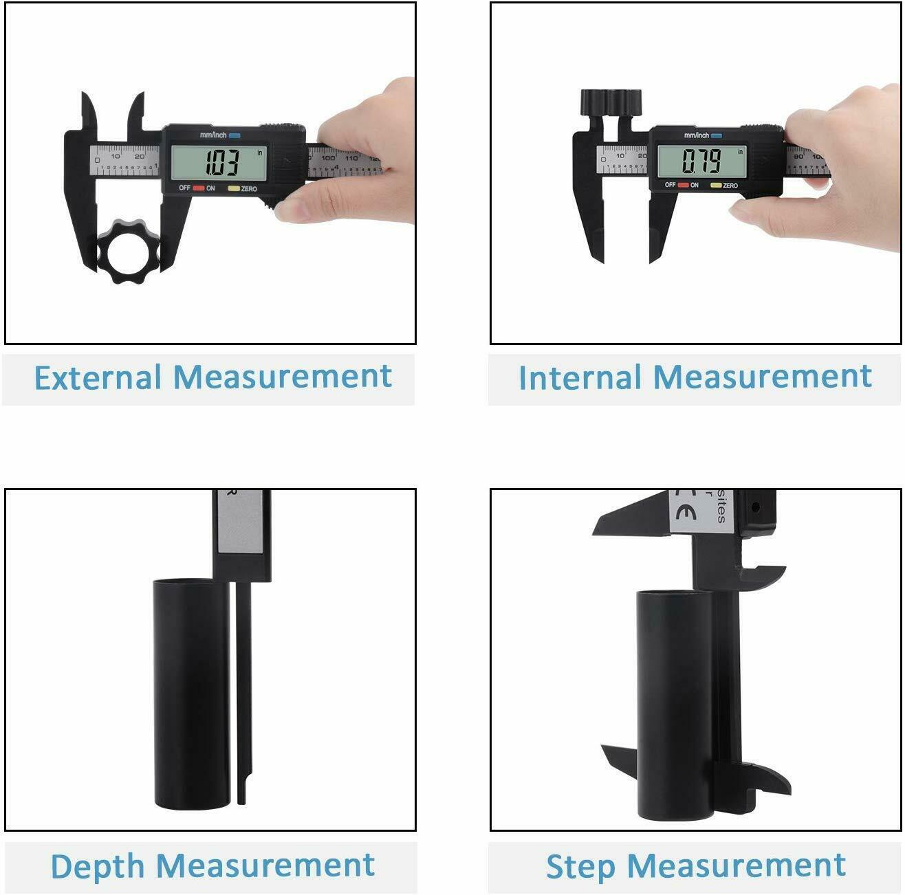 Digital Caliper Electronic Vernier Micrometer Ruler - Ordexe