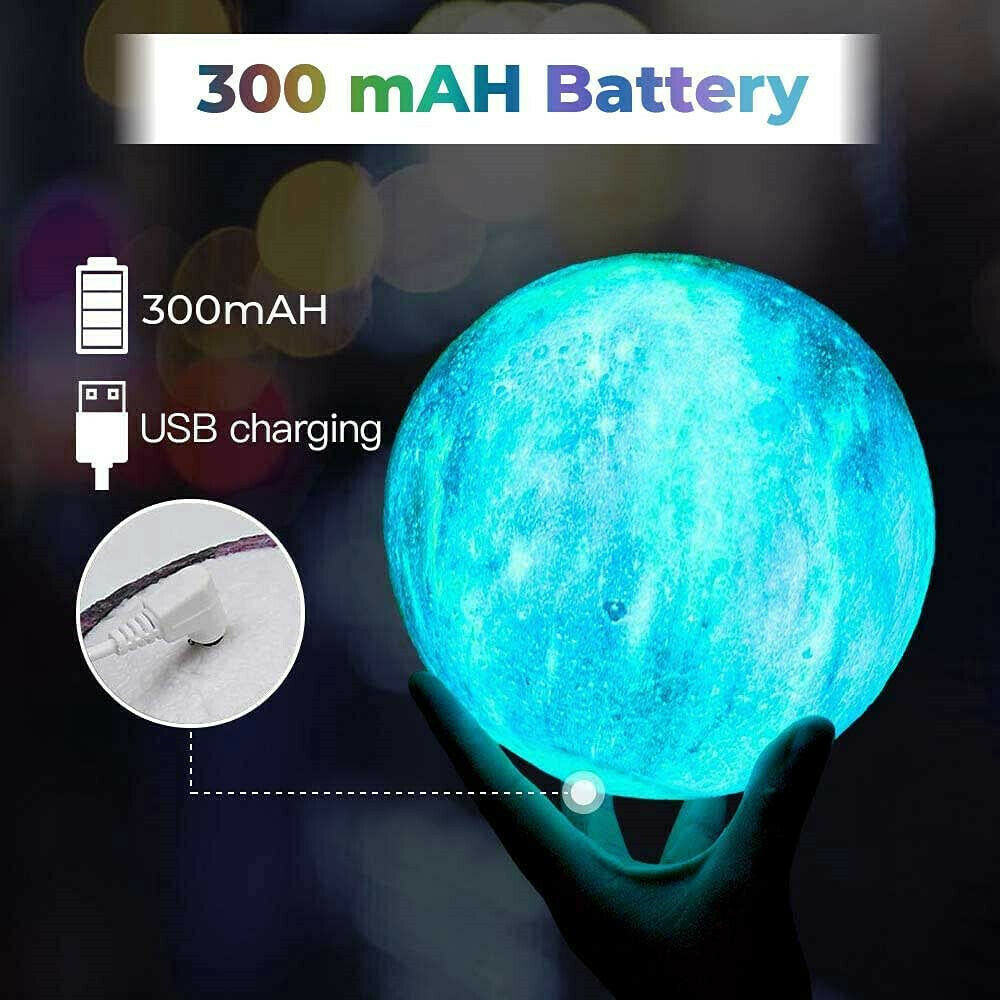 3D Printing Galaxy Moonlight LED Night Lamp - Ordexe