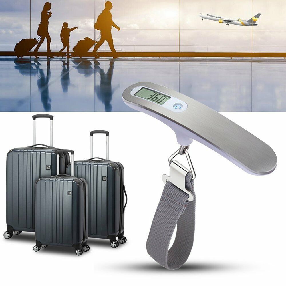 Portable LCD Digital Luggage Weight Scales - 50kg 110lb - Ordexe